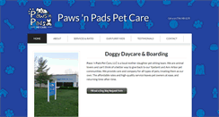 Desktop Screenshot of pawsnpadspetcare.com